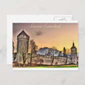 Carte postale de Mur de Musegg à Lucerne Suisse (Devant / Derrière)