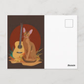 Carte postale de musique folklorique féline (Dos)