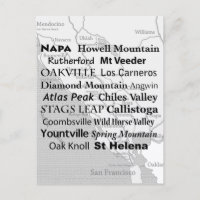 Carte postale de Napa Wine Country