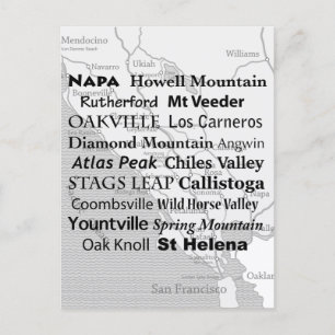 Carte postale de Napa Wine Country
