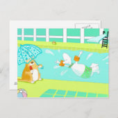 Carte postale de natation intérieure amusante (Devant / Derrière)