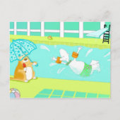 Carte postale de natation intérieure amusante (Devant)