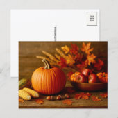 Carte postale de nature morte de récolte d'automne (Devant / Derrière)