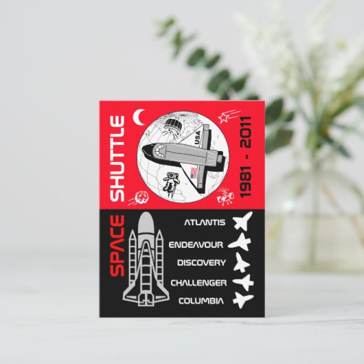Carte postale de navette spatiale 2 (Debout devant)