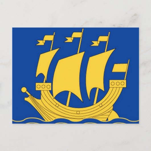 Carte postale de navire jaune (Devant)