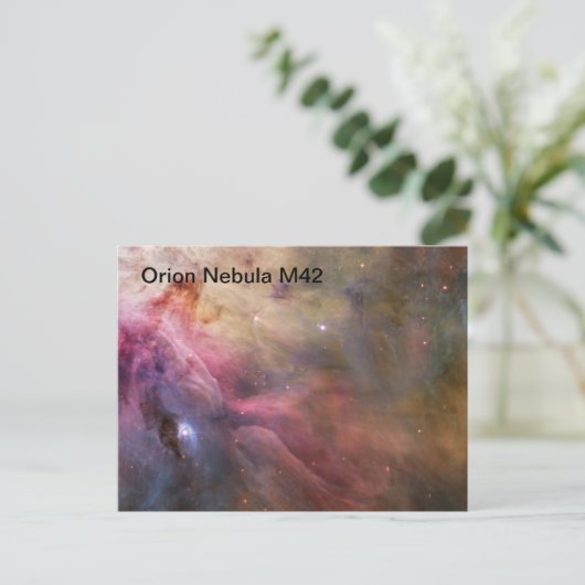 carte postale de nébuleuse d'Orion (Debout devant)
