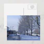 Carte postale de neige du Canada de Vancouver (Devant / Derrière)