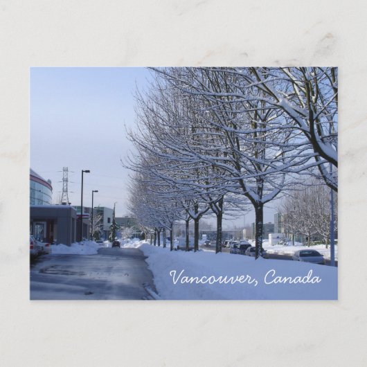 Carte postale de neige du Canada de Vancouver (Devant)