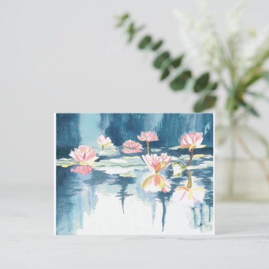 Carte postale de nénuphars (Debout devant)