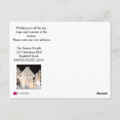 Carte Postale De New Home Maisons de Noël illuminées (Dos)