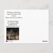 Carte Postale De New HomeMaisons de Noël illuminées (Dos)