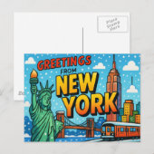 Carte postale de NEW YORK (Devant / Derrière)