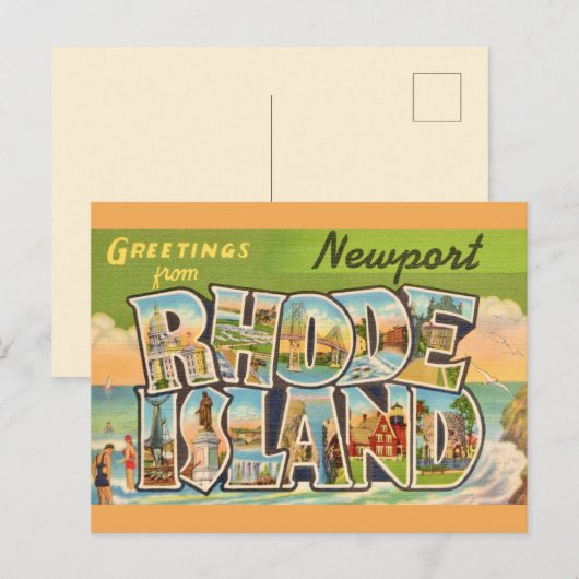 Carte postale de Newport Rhode Island (Devant / Derrière)
