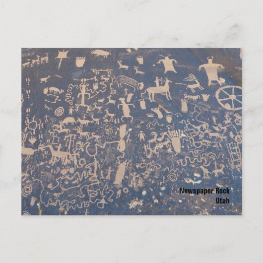 Carte postale de Newspaper Rock (Devant)