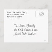 Carte postale de Noël (Dos)