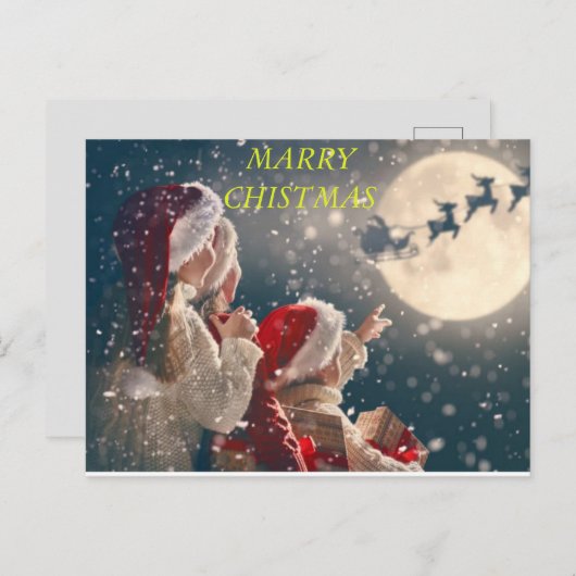 carte postale de noël (Devant / Derrière)