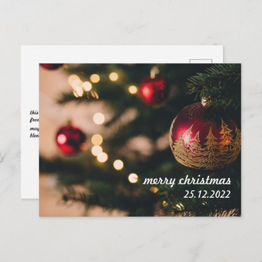 Carte postale de Noël (Devant / Derrière)