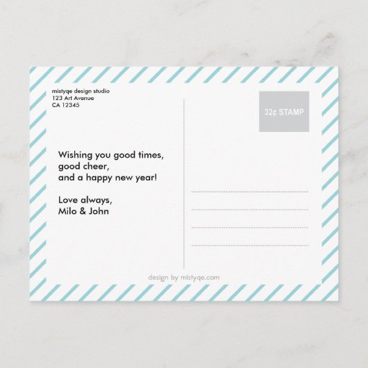 Carte postale de Noël (Dos)