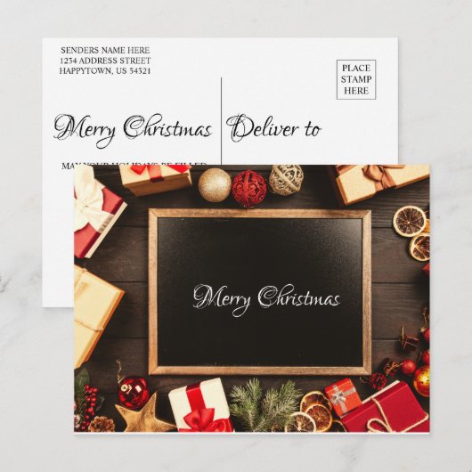 Carte postale de Noël (Devant / Derrière)