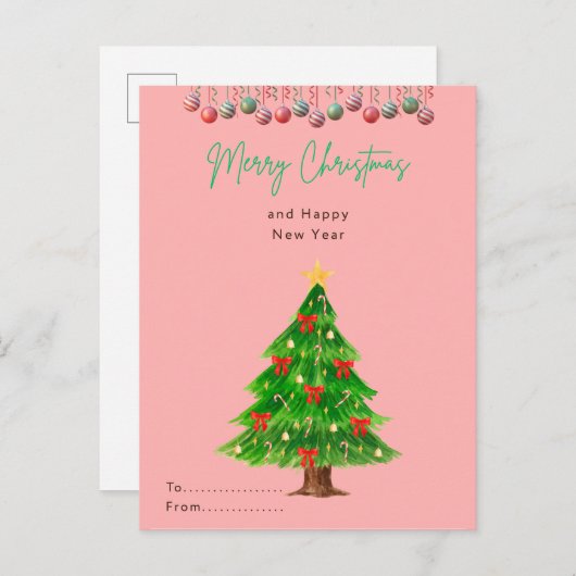 Carte postale de Noël (Devant / Derrière)