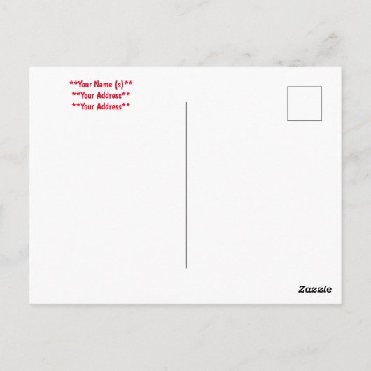 Carte postale de Noël (Dos)