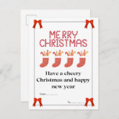 Carte postale de Noël (Devant / Derrière)