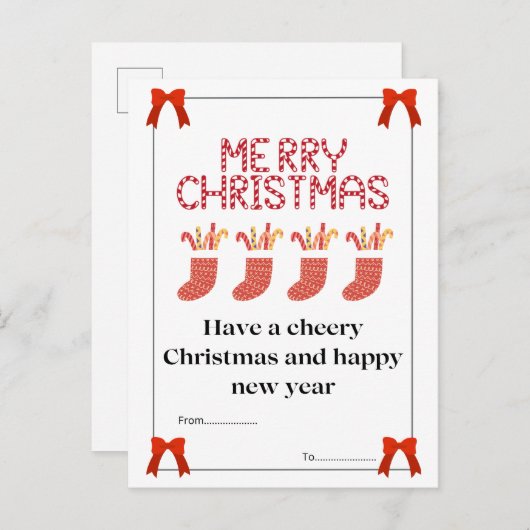 Carte postale de Noël (Devant / Derrière)