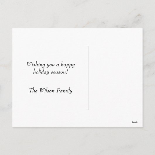 Carte postale de Noël (Dos)