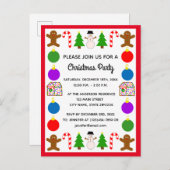 Carte postale de Noël #1 Invitation (Devant / Derrière)