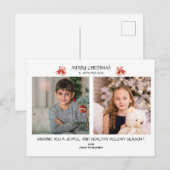 Carte postale de Noël 2 Photo Collage (Devant / Derrière)