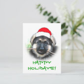 Carte postale de Noël à chiot (Debout devant)