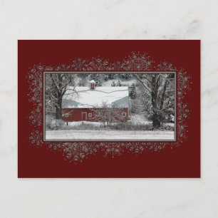 Carte postale de Noël à la ferme
