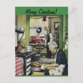 Carte postale de Noël à la maison Vintage (Devant)