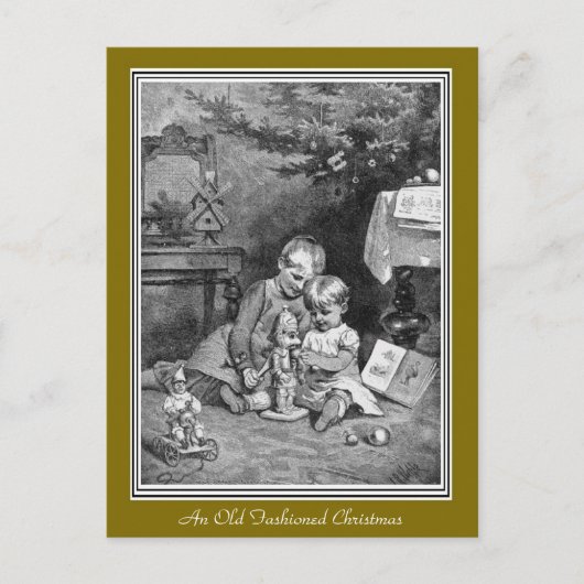 Carte postale de Noël à l'ancienne (Devant)