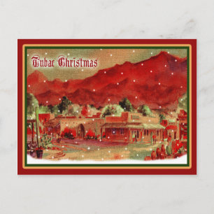 Carte postale de Noël à l'ancienne Tubac
