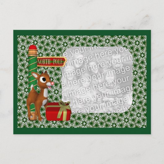 Carte postale de Noël à Reindeer (Devant)