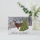 Carte postale de Noël à travers les Miles Deer Sno (Debout devant)