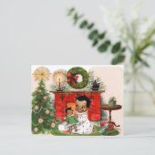 Carte postale de Noël afro-américaine (Debout devant)