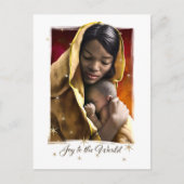 Carte postale de Noël afro-américaine Madonna (Devant)