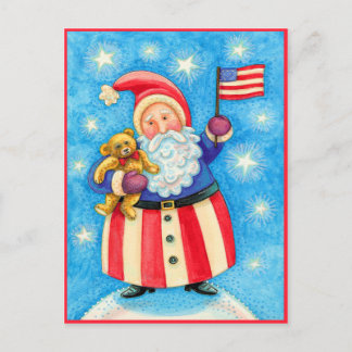 Carte postale de Noël : American Santa Claus