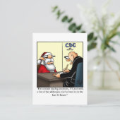 Carte postale de Noël amusant (Debout devant)