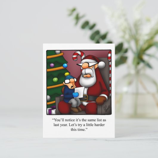 Carte postale de Noël amusant (Debout devant)