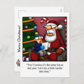 Carte postale de Noël amusant (Devant / Derrière)