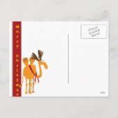 Carte postale de Noël amusante - Camel en costume (Dos)