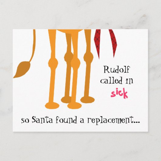 Carte postale de Noël amusante - Camel en costume (Devant)