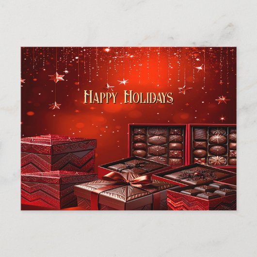 Carte postale de Noël au chocolat (Devant)