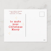 Carte postale de Noël au gros fromage (Dos)