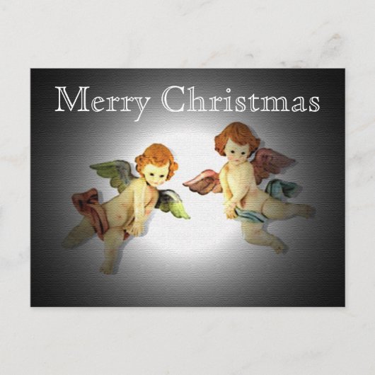 Carte postale de Noël aux cherubs (Devant)
