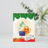 Carte postale de Noël avec chaton (Debout devant)