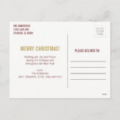 Carte postale de Noël avec des mots de fête (Dos)